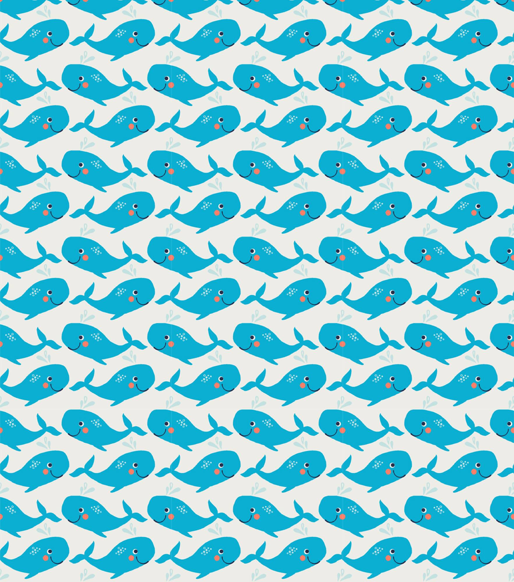 Springs Creative Love the Sea Whale Cotton Fabric